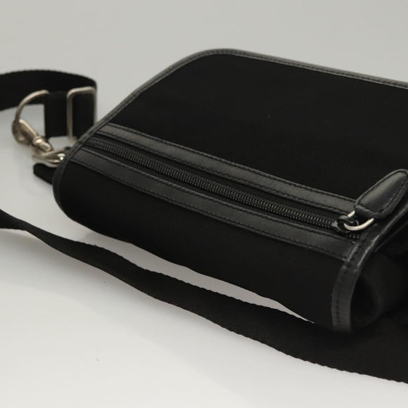 BALLY Waist bag Canvas Black Silver Auth th5841