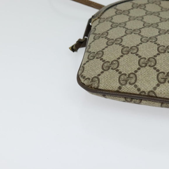 GUCCI GG Supreme Web Sherry Line Bag PVC Beige Gold 904 02 047 Auth th5842