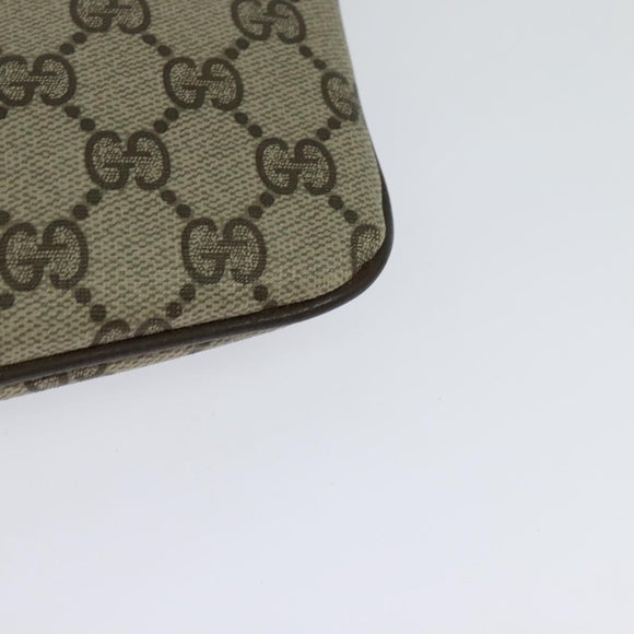 GUCCI GG Supreme Web Sherry Line Bag PVC Beige Gold 904 02 047 Auth th5842