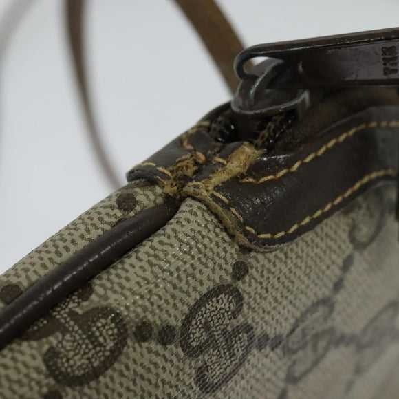 GUCCI GG Supreme Web Sherry Line Bag PVC Beige Gold 904 02 047 Auth th5842