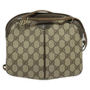 GUCCI GG Supreme Web Sherry Line Bag PVC Beige Gold 904 02 047 Auth th5842-3