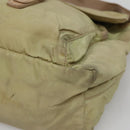 PRADA Shoulder Bag Nylon Beige Silver Auth th5847-10