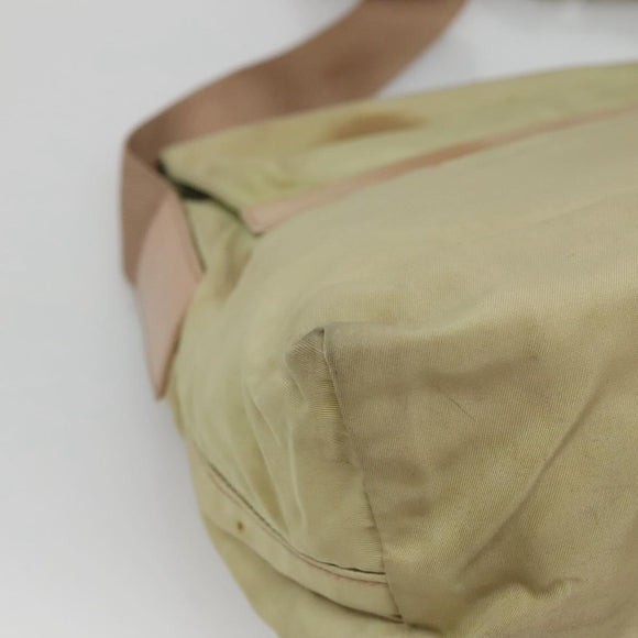 PRADA Shoulder Bag Nylon Beige Silver Auth th5847