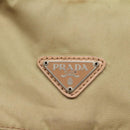 PRADA Shoulder Bag Nylon Beige Silver Auth th5847-15