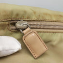PRADA Shoulder Bag Nylon Beige Silver Auth th5847-19