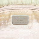PRADA Shoulder Bag Nylon Beige Silver Auth th5847-17