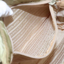 PRADA Shoulder Bag Nylon Beige Silver Auth th5847-21