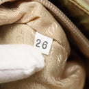 PRADA Shoulder Bag Nylon Beige Silver Auth th5847-24