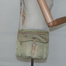 PRADA Shoulder Bag Nylon Beige Silver Auth th5847-25