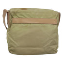 PRADA Shoulder Bag Nylon Beige Silver Auth th5847-3