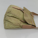 PRADA Shoulder Bag Nylon Beige Silver Auth th5847-4