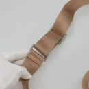 PRADA Shoulder Bag Nylon Beige Silver Auth th5847-8