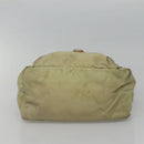 PRADA Shoulder Bag Nylon Beige Silver Auth th5847-5