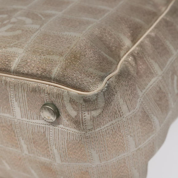 CHANEL New Travel line Tote Bag Nylon Pink CC Auth th5849