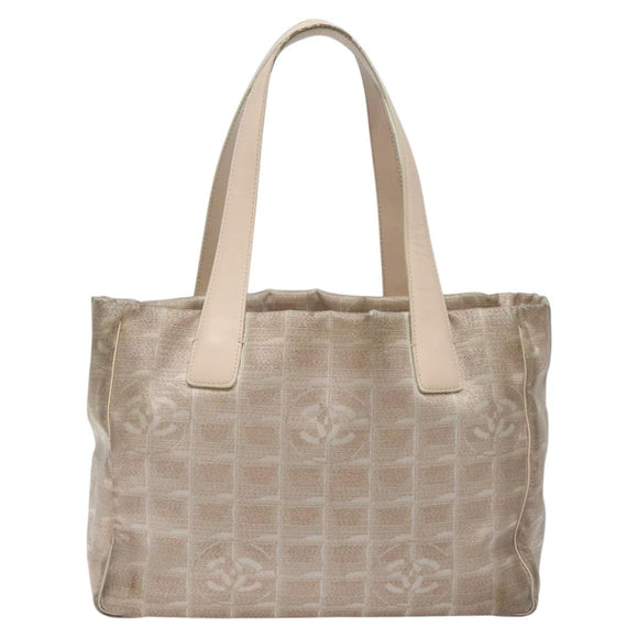 CHANEL New Travel line Tote Bag Nylon Pink CC Auth th5849