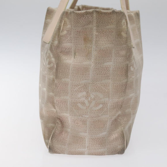 CHANEL New Travel line Tote Bag Nylon Pink CC Auth th5849