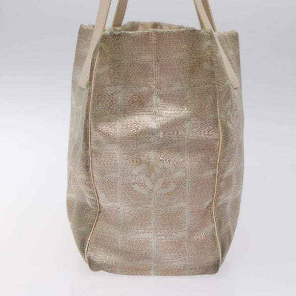 CHANEL New Travel line Tote Bag Nylon Pink CC Auth th5849