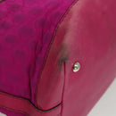 GUCCI GG Canvas Tote Bag Nylon Purple Silver 241101 Auth th5851-9