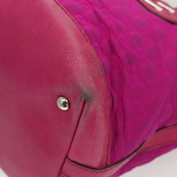 GUCCI GG Canvas Tote Bag Nylon Purple Silver 241101 Auth th5851