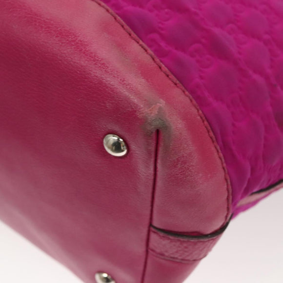 GUCCI GG Canvas Tote Bag Nylon Purple Silver 241101 Auth th5851