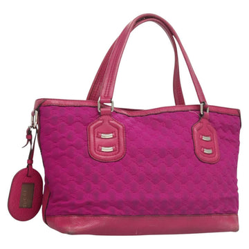 GUCCI GG Canvas Tote Bag Nylon Purple Silver 241101 Auth th5851