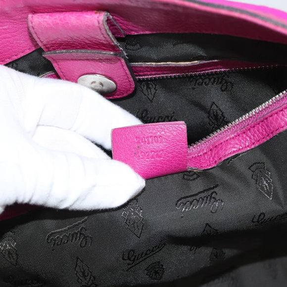 GUCCI GG Canvas Tote Bag Nylon Purple Silver 241101 Auth th5851