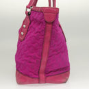 GUCCI GG Canvas Tote Bag Nylon Purple Silver 241101 Auth th5851-3