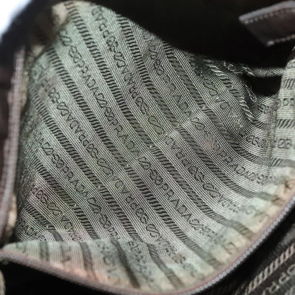 PRADA Tote Bag Nylon Brown Auth th5852