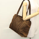 PRADA Tote Bag Nylon Brown Auth th5852-27