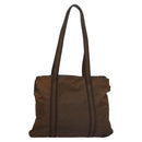 PRADA Tote Bag Nylon Brown Auth th5852-2