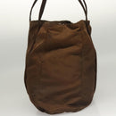 PRADA Tote Bag Nylon Brown Auth th5852-4