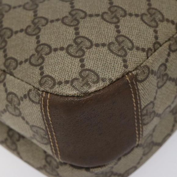 GUCCI GG Supreme Shoulder Bag Beige Gold Auth th5861