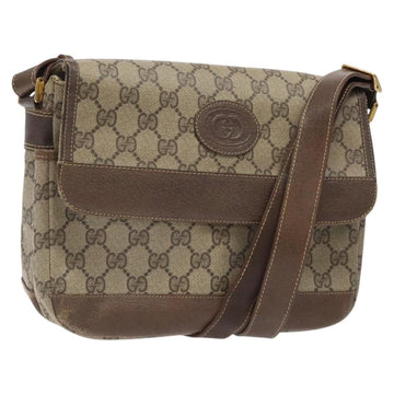 GUCCI GG Supreme Shoulder Bag Beige Gold Auth th5861