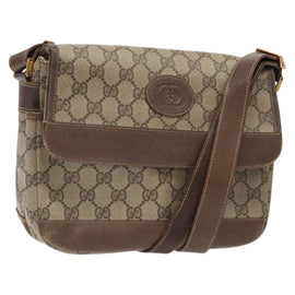 GUCCI GG Supreme Shoulder Bag Beige Gold Auth th5861