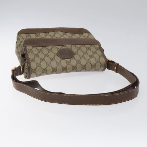 GUCCI GG Supreme Shoulder Bag Beige Gold Auth th5861