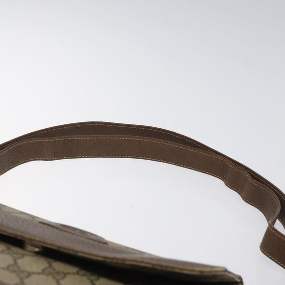 GUCCI GG Supreme Shoulder Bag Beige Gold Auth th5861