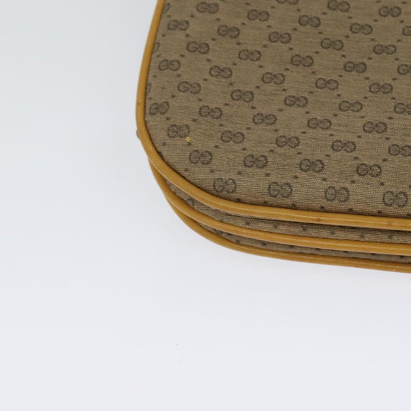 GUCCI Micro GG Supreme Shoulder Bag PVC Beige Gold 001 406 1780 Auth th5863