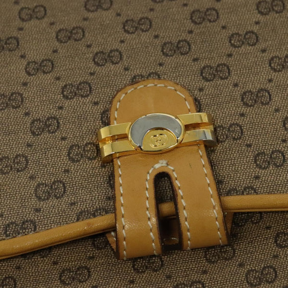 GUCCI Micro GG Supreme Shoulder Bag PVC Beige Gold 001 406 1780 Auth th5863