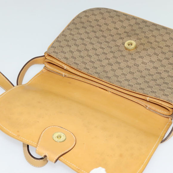 GUCCI Micro GG Supreme Shoulder Bag PVC Beige Gold 001 406 1780 Auth th5863
