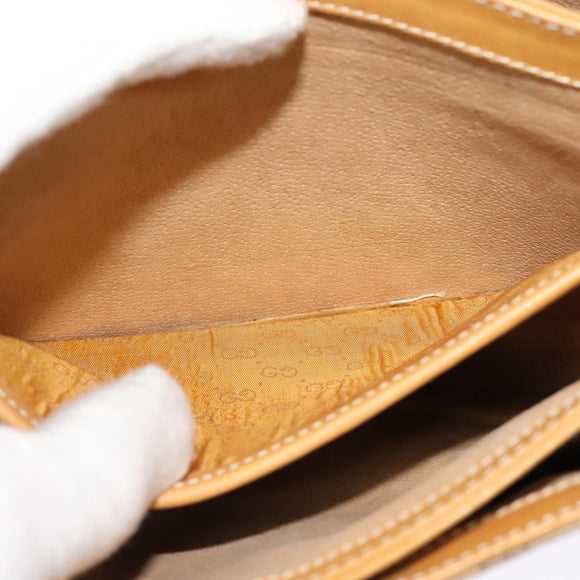 GUCCI Micro GG Supreme Shoulder Bag PVC Beige Gold 001 406 1780 Auth th5863
