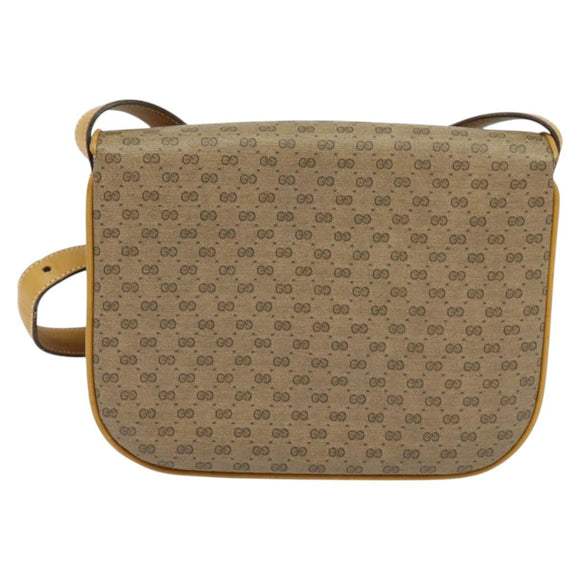 GUCCI Micro GG Supreme Shoulder Bag PVC Beige Gold 001 406 1780 Auth th5863