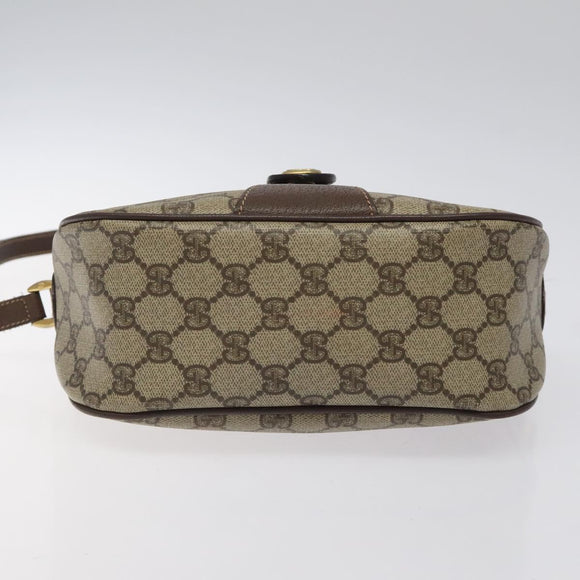 GUCCI GG Supreme Web Sherry Line Bag PVC Beige Gold 89 02 032 Auth th5867