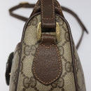 GUCCI GG Supreme Web Sherry Line Bag PVC Beige Gold 89 02 032 Auth th5867-9