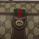 GUCCI GG Supreme Web Sherry Line Bag PVC Beige Gold 89 02 032 Auth th5867-19