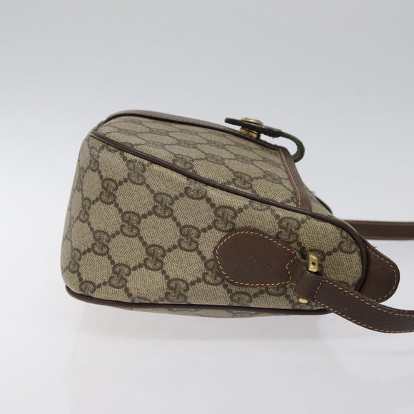 GUCCI GG Supreme Web Sherry Line Bag PVC Beige Gold 89 02 032 Auth th5867