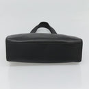 GUCCI Hand Bag Leather Black Gold Auth th5874-5