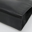 GUCCI Hand Bag Leather Black Gold Auth th5874-9