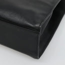 GUCCI Hand Bag Leather Black Gold Auth th5874-16