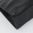 GUCCI Hand Bag Leather Black Gold Auth th5874-17