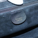GUCCI Hand Bag Leather Black Gold Auth th5874-19